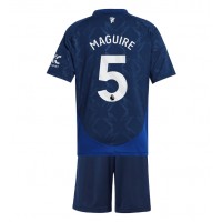 Manchester United Harry Maguire #5 Udebane Trøje Børn 2024-25 Kortærmet (+ Korte bukser)